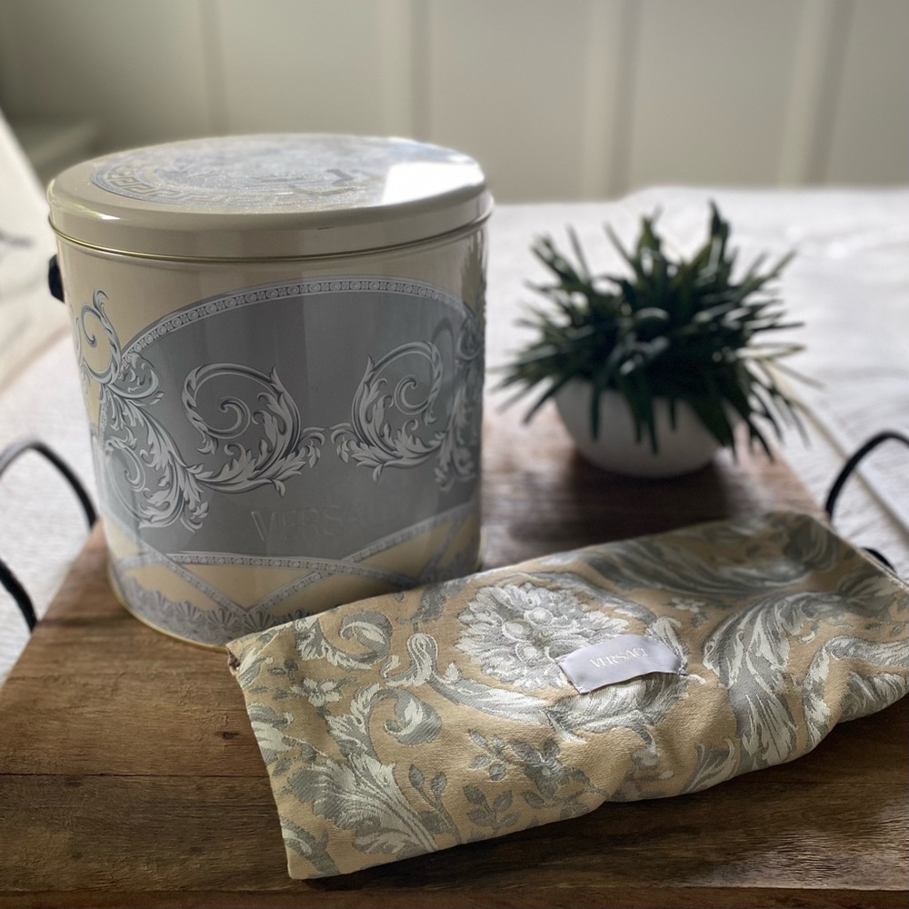 VERSACE Metal Panettone Bin with Bag